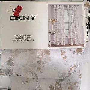 DKNY Wallflower Sheer Window Panels 2 x 32 inch x 108 inch